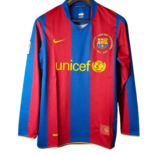 BARCELONA HOME RETRO LANGARMJERSEY 2007/08