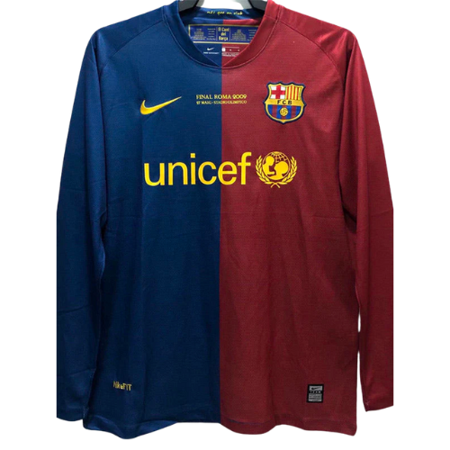 MAGLIA RETRO A MANICHE LUNGHE BARCELONA HOME 2008/09