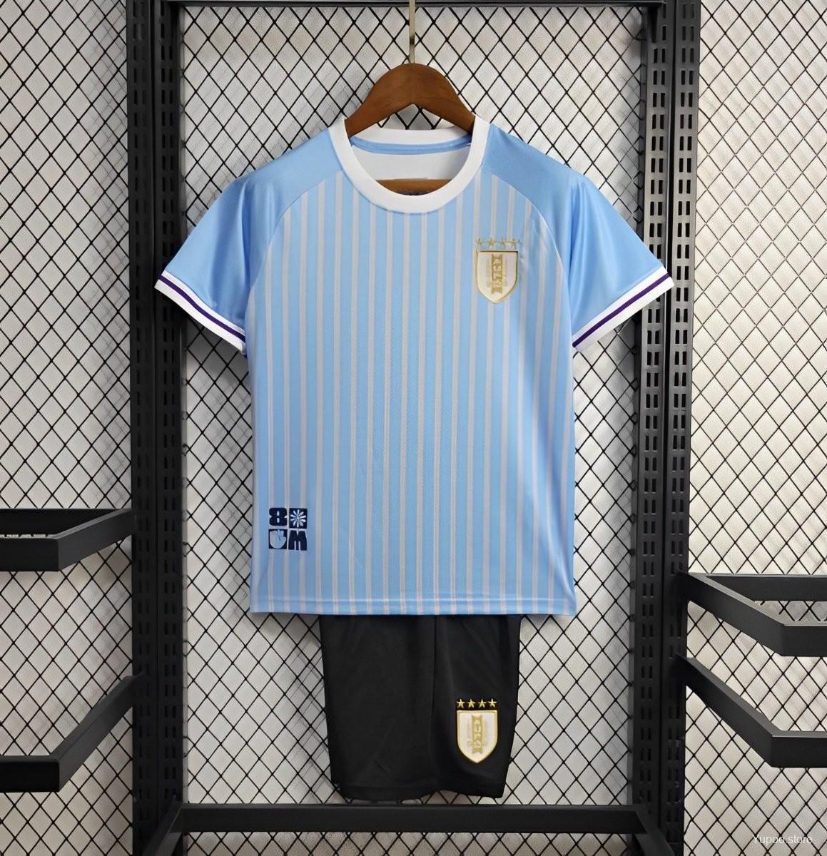 Uruguay Home 2024 Copa America Trikot und Shorts für Jungen