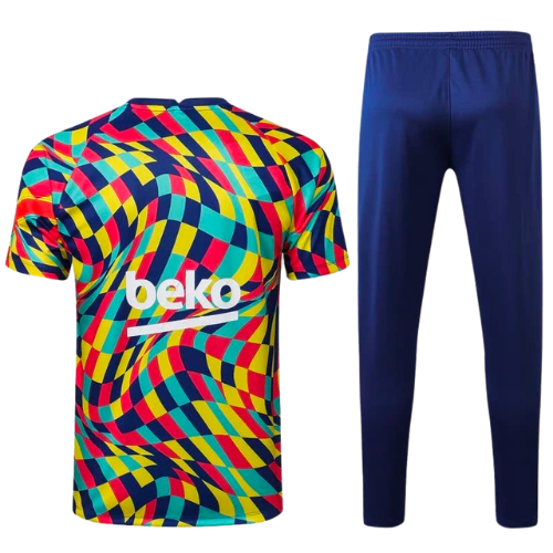 MEHRFARBIGES TRIKOT-KIT + BARCELONA-TRAININGSANZUG 2021/22