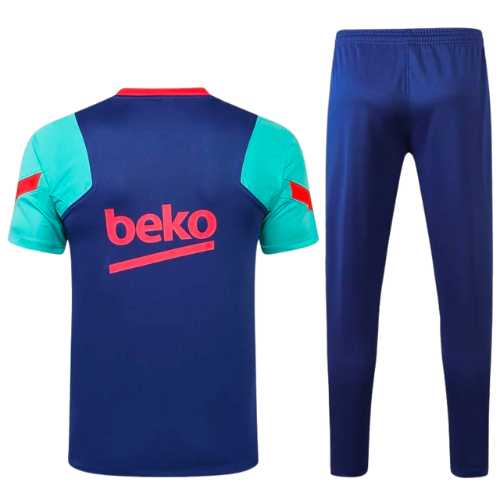 MAILLOT + SURVÊTEMENT BARCELONE BLEU-BLEU CLAIR 2021/22