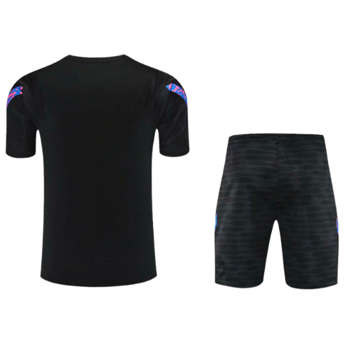 KIT MAILLOT NOIR + SHORT D'ENTRAÎNEMENT BARCELONE 2021/22