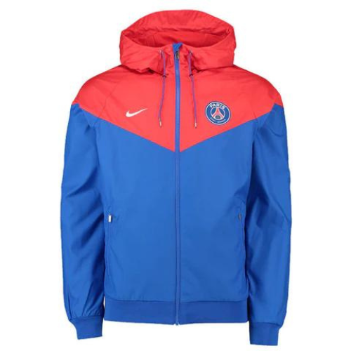 ROTE REISSVERSCHLUSSJACKE MIT WINDDICHTER KAPUZE PSG