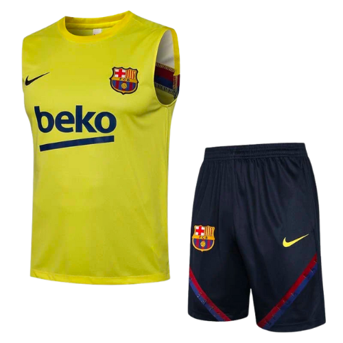 KIT MAILLOT SANS MANCHES ROUGE + SHORT BARCELONA 2021/22