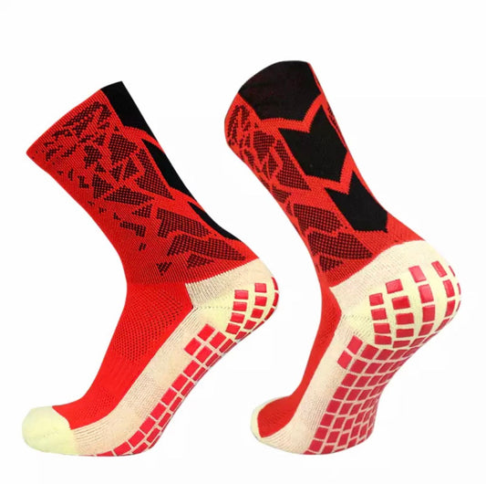 CHAUSSETTES PROFESSIONNELLES GRIP ROUGE/NOIR