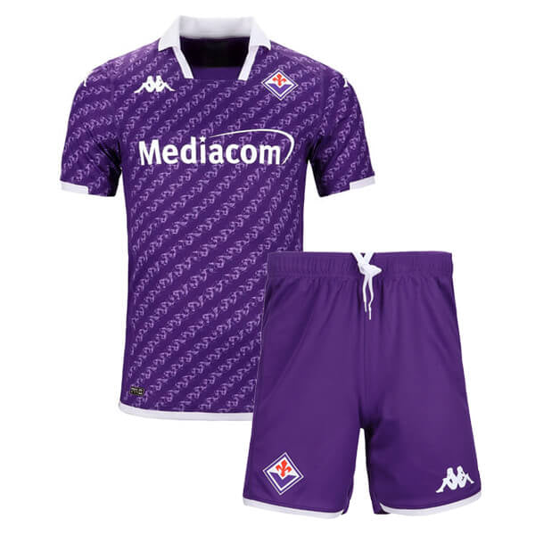 T-Shirt und Shorts für Kinder Fiorentina Home 23/24