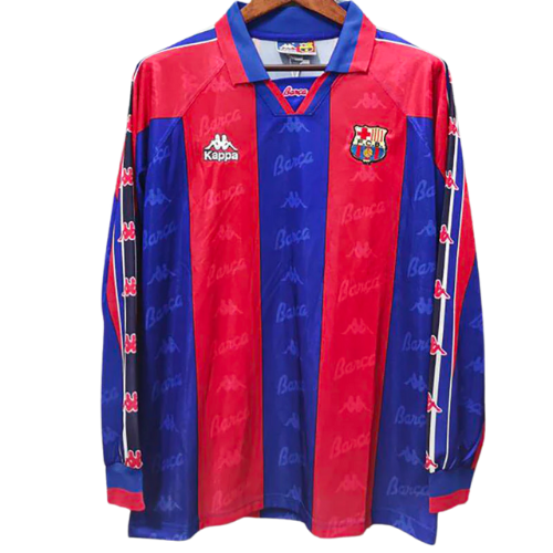 MAGLIA A MANICHE LUNGHE RETRO BARCELONA TRASFERTA 1996