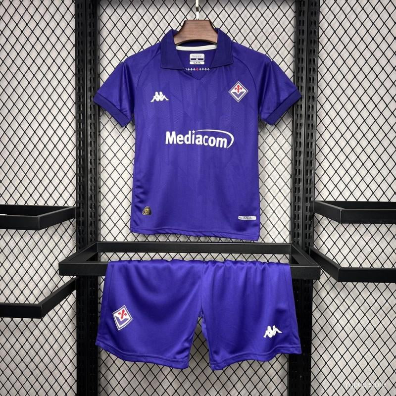 Fiorentina Heimtrikot und Shorts für Kinder 2024/2025