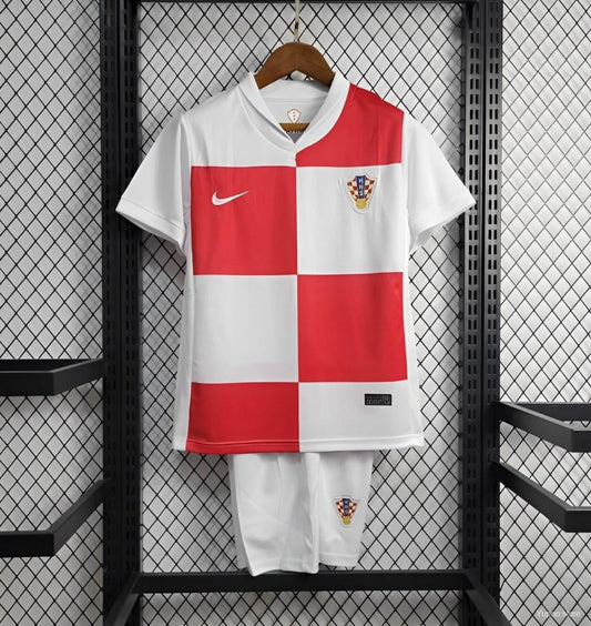 Maglia e Pantaloncini per Bambino Croazia Home 2024 Europei