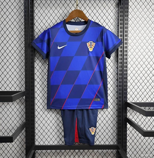 Maglia e Pantaloncini per Bambino Croazia Away 2024 Europei