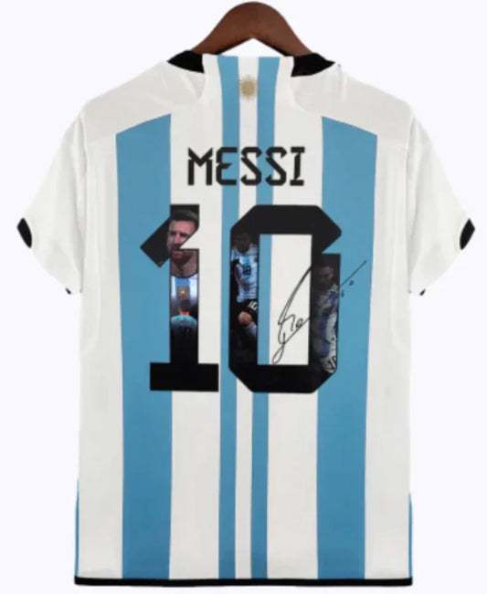 Maillot autographe Argentine Coupe du Monde MESSI 10 - Adulte