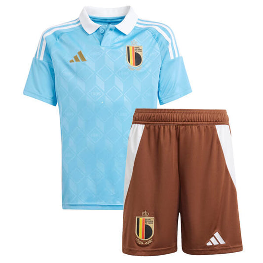 T-Shirt und Shorts für Jungen Belgien Away 24/25