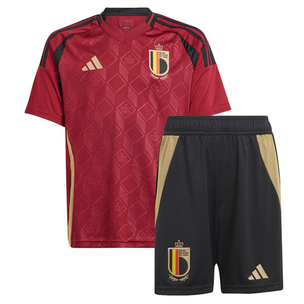 T-Shirt und Shorts für Jungen Belgium Home 24/25