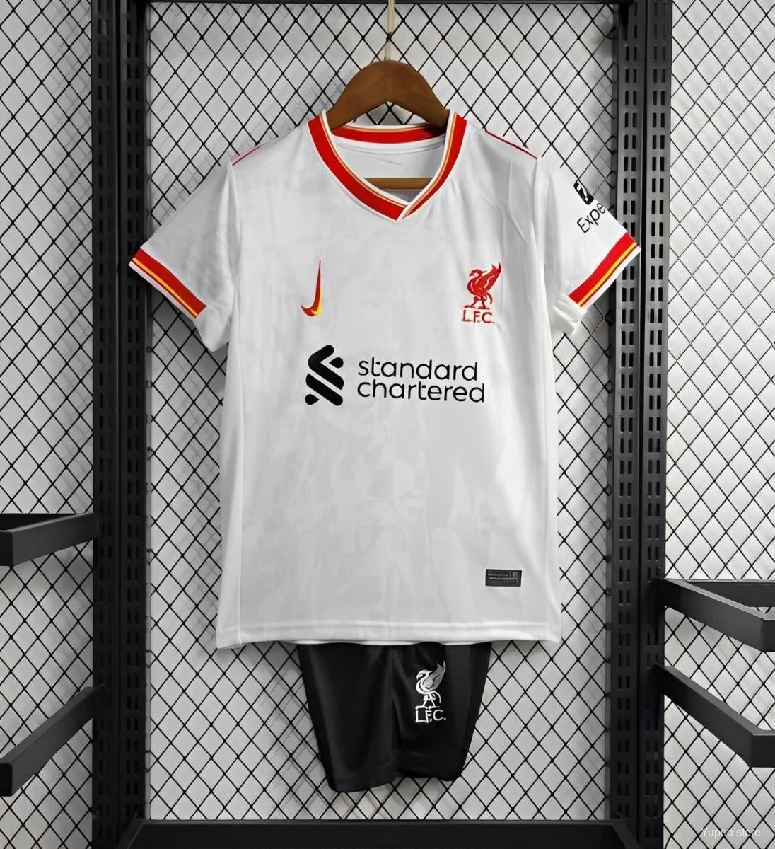 Liverpool Away 2024/2025 T-Shirts und Shorts für Kinder