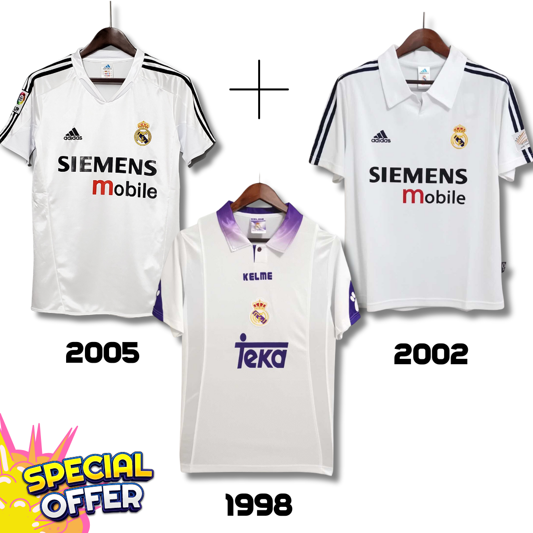 Real Madrid 2005 + Real Madrid 2002 + Real Madrid 1998 – Sonderangebot