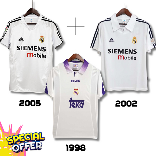 Real Madrid 2005 + Real Madrid 2002 + Real Madrid 1998 – Sonderangebot