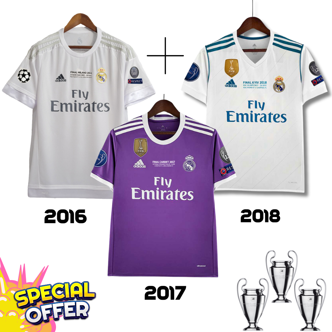 Real Madrid 2018 + Real Madrid 2017 + Real Madrid 2016 - Offerta Speciale