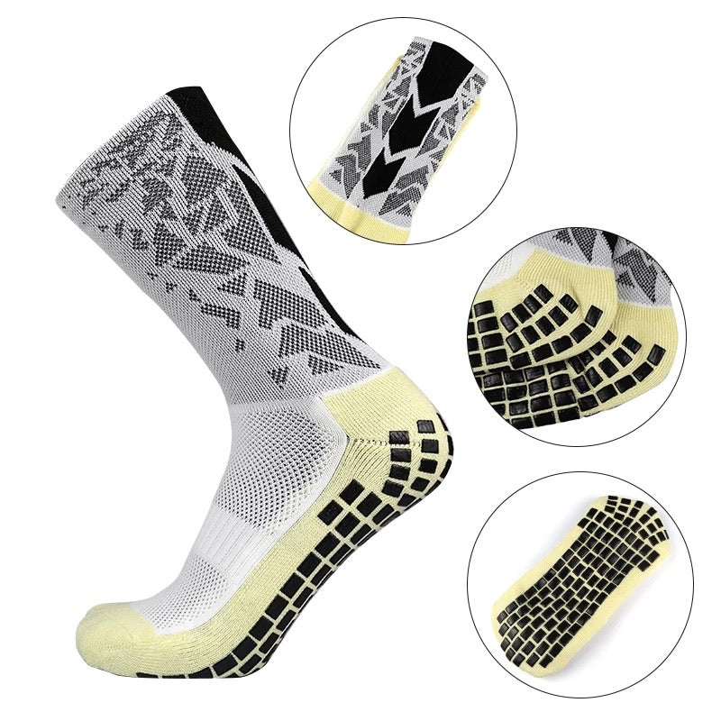 SOCKS  GRIP��  PROFESSIONALI   WHITE/  BLACK