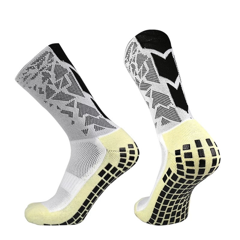 SOCKS  GRIP��  PROFESSIONALI   WHITE/  BLACK