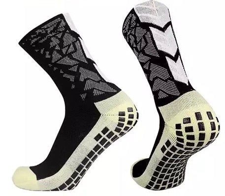 CHAUSSETTES PROFESSIONNELLES GRIP NOIRES / BLANCHES