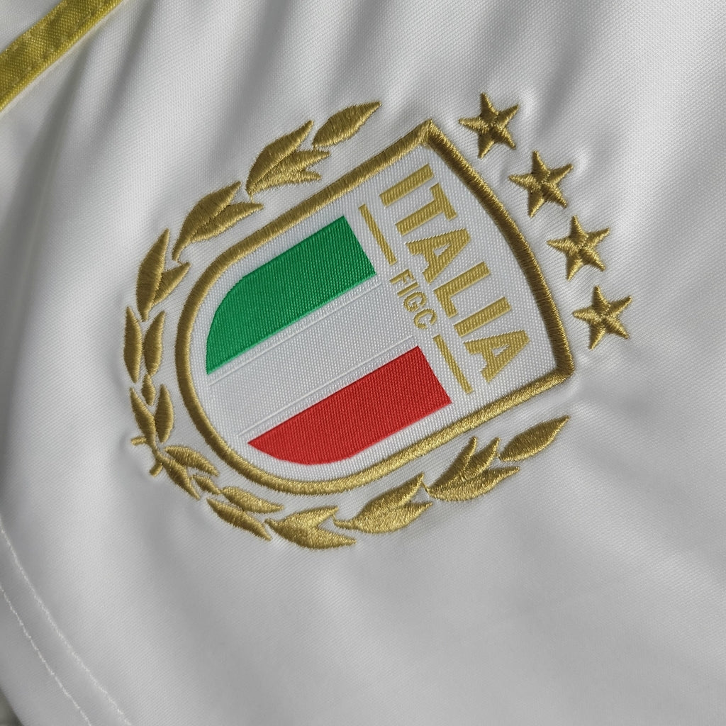 Pantaloncini Italia '125 Anni' 2023 - Bianco+Oro