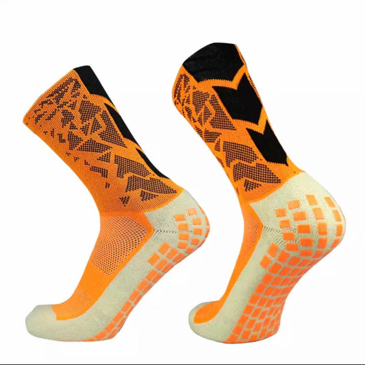 CHAUSSETTES PROFESSIONNELLES GRIP ORANGE / NOIR